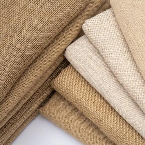 150cmx100cm Patchwork Painting Hemp Cotton Linen Fabric Burlap Sewing Curtain Textile Quilting Tilda Diy Organic Fabric Crafts