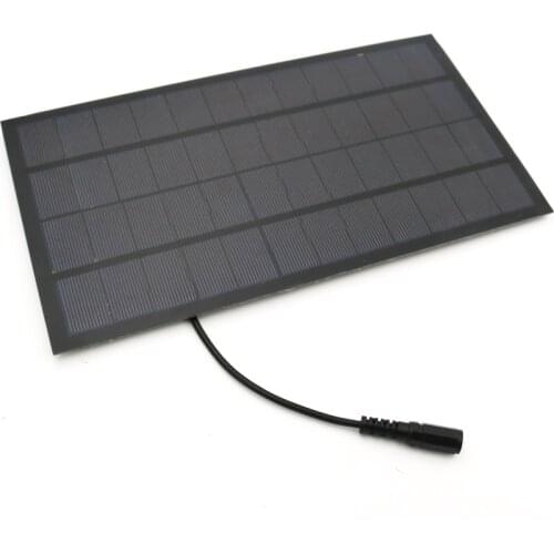 Solar Panel 12V7W with 5.5*2.1 DC Connector For Solar Powered Water Pump Solar Power System Cell Phone Charge
