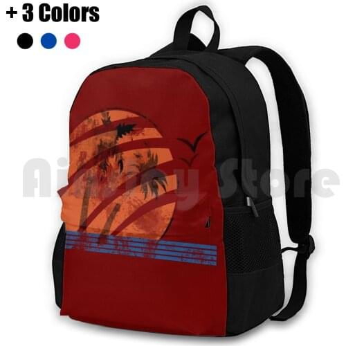 Scarred Sunset Outdoor Hiking Backpack Waterproof Camping Travel The Last Of Us Ellies Ellie Tlou Naughty Dog Gaming Video
