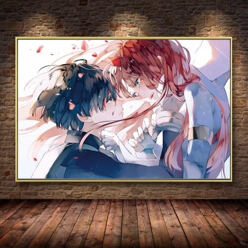 Japanese Anime Cartoon Dar ling In The Franxx Canvas Painting Posters and Prints Cuadros Wall Art Picture for Living Room Home