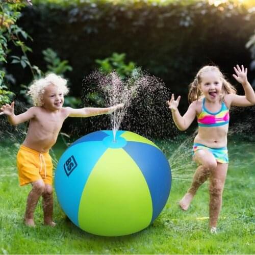 Funny Inflatable Spray Water Ball Childrens Summer Outdoor Swimming Beach Pool Play The Lawn Balls Playing Toys
