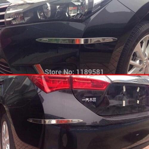 For Toyota Corolla 2014 2015 2016 stainless steel front And Rear Bumper Protector Trim