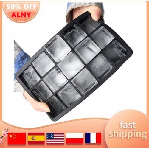 15Grids Silicone Ice Maker Mold Ice Tray Halloween Candy Cake Pudding Chocolate Molds Easy-Release Square Shape Ice Trays Molds