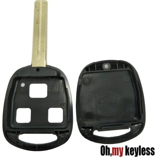 2pcs/lot key shell for toyota crown remote control key case replacement key fob cover toy48 for lexus key