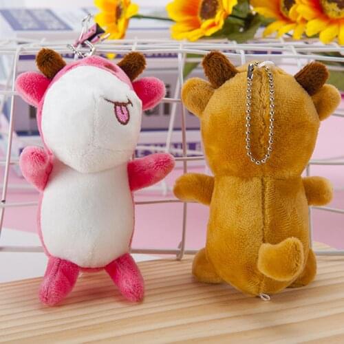 2021 Ox Year Cow Plush Doll Boys Girls Cartoon Stuffed Toy Keychain Pendant Gift Animals Doll Toys Kids Gifts for Children