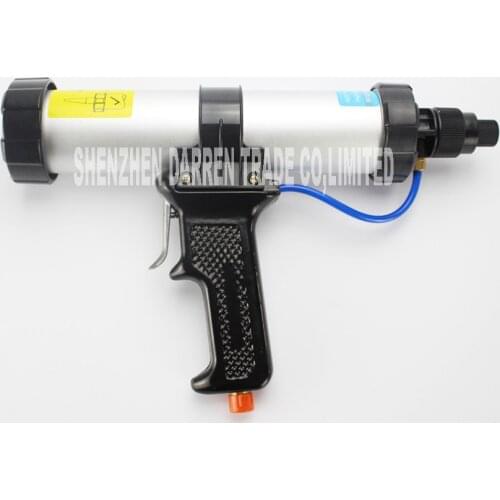 300ML glass glue gun PU sealant gun air caulking gun,sausage type pneumatic caulking gun noise less than 70dB