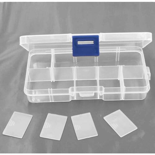 5pcs/lot . buttons .eyelets storage. Adjustable Plastic 10/15 Compartment Storage Box. Jewelry Earring Bin Case Container. Boxes