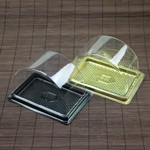 Bakery Packaging Box with lid, Swissroll Pastry Plastic packaging with lid, Transparent cake Box 50PCS