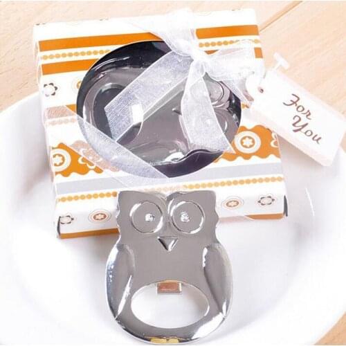 500pcs/Lot+"Owl" Be Seeing You" Stainless-Steel Owl Bottle Opener Wedding&Bridal Shower Favors Party Souvenir+FREE SHIPPING