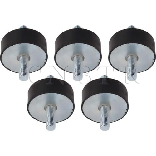 50x20mm MCNBTR 10 Black Rubber Double Ends Screw Anti-Vibration Silentblock For Welding Machine Pack of 5
