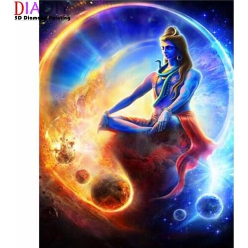 5D DIY Cross Stitch 5d Diamond Painting India Ganesha Diamond Embroidery Buddha religions Full Drill Rhinestone Home Decoration