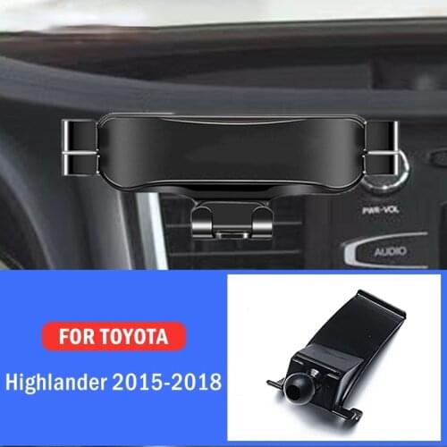 Car Mobile Phone Holder For Toyota Highlander 2015-2018 Special Mounts Stand GPS Gravity Navigation Bracket Car Accessories