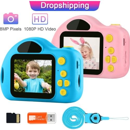 Kids Childrens Toy Camera Educational Toys Gifts For Boy Girls Toy Baby Birthday Gift 8MP Digital Camera 1080P Video Camera
