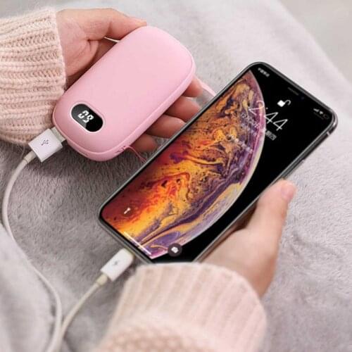 Hand Warmer 6000 MA USB Power Bank Electric Portable Pocket Hand Warmer Digital Display Multi-Function Pocket Bag