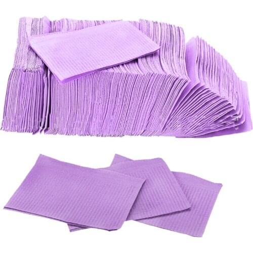 GXMC 125Pcs 3 Ply Disposable Tattoo Tablecloth Hygiene Dental Bibs Napkins Absorbent Pad for Nail Art Manicure Table Mat