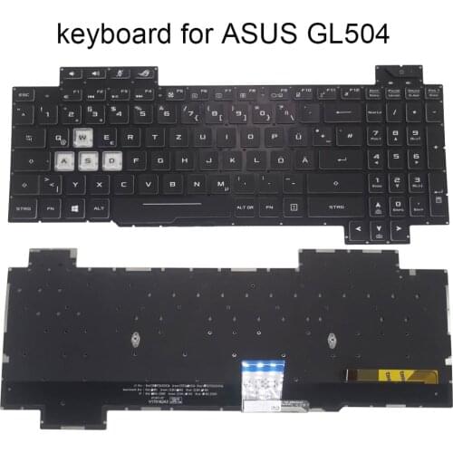 German RGB Backlit keyboard for Asus ROG Strix Hero II GL504 GS GL504GW DS74 GL504GM computer keyboards crystal keycaps 561GE11