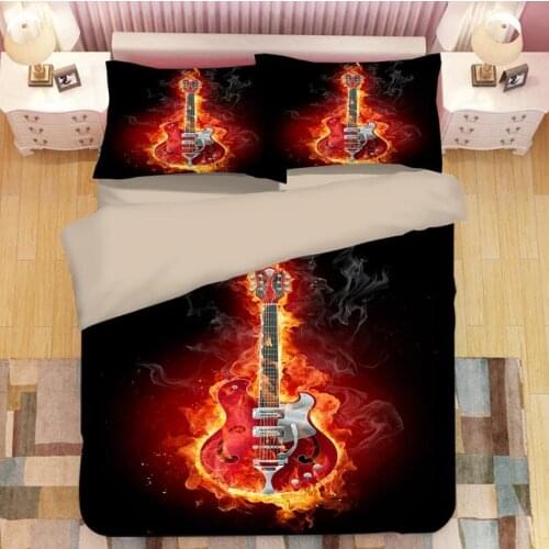 3D Rock guitar Print Bedding Set Duvet Covers Pillowcases NEW Comforter Bedding Sets Bedclothes Bed Linen 04