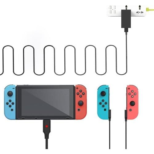 Nintend Switch NS Joy-con Controller 3 in 1 Type-C Fast Charging Cable 1.8m Charger Cord Line For Nintendo Switch Console Mobile