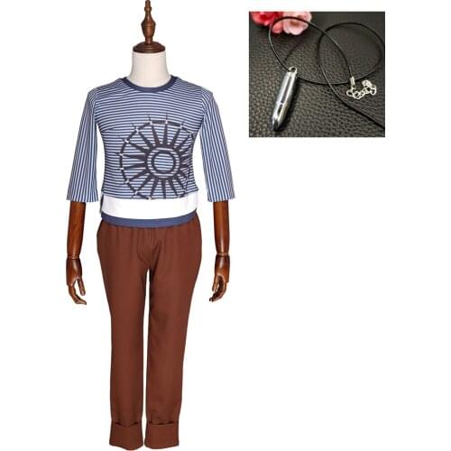 Danganronpa Dangan Ronpa V3 Killing Harmony Rantaro Amami Cosplay Costume Halloween Party Costumes T-shirt Pants Necklace