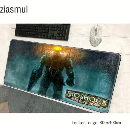 Bioshock mouse pad 800x400x2mm mats locked edge Computer mouse mat gaming accessories High-end mousepad keyboard games pc gamer