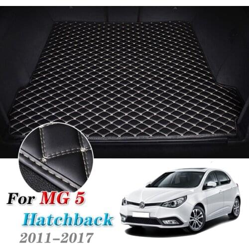 Leather Car Trunk Mats for MG 5 Hatchback 2011-2017 Accessories Rear Cargo Liner MG5 Boot Tray Pad Auto Carpet Floor Mat