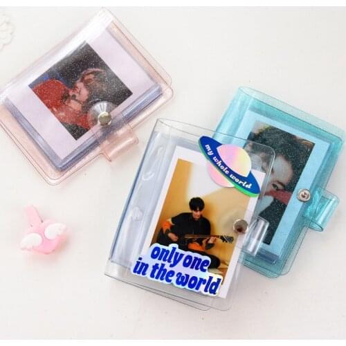 Cute Mini Holds 32 Photos Instax Album Jelly Color Photo Album for Mini Fuji Instax & Name Card 7s 8 25 50s Mini Photo Album