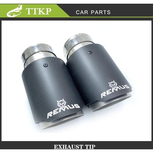 Car modified sandblasting exhaust pipe 304 high performance single muffler exhaust tips for Remus style Muffler Tip