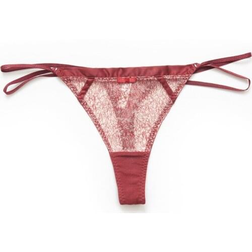 Fashion Sexy G-string Hollow Out Women Lace Sexy Panties Thong Transparent Underwear Crotch Cotton Briefs Femme Silk Lingerie