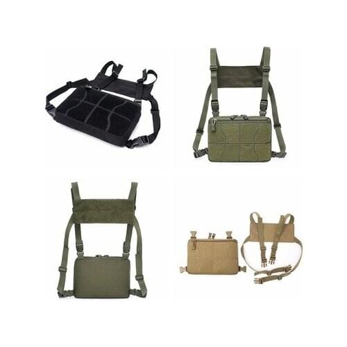 Mens Outdoor leisure sports chest bag Multi-functional tactical bag Mountaineering running carrying bag