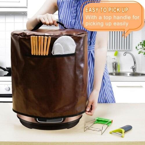New Electric Pressure Cooker Dust Cover With Pocket Durable Easy To Clean Fit 8Qt Pot Cookware Kitchen Accessory