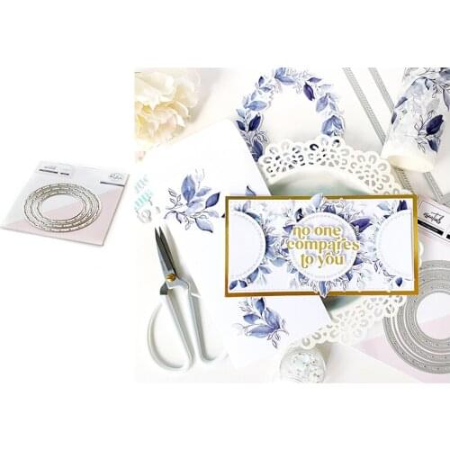 2021 New Arrival DIY Circle Background Metal Cutting Dies Stencil Craft Die Cut Mould Decor Template Scrapbooking Design Model