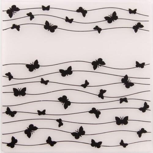 BUTTERFLY Plastic Embossing Folder For Scrapbook Stencils DIY Photo PAPER Album Cards Making Decoration Scrapbooking Tools MOLD