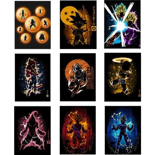 Dragon Ball Anime Poster Printable Modern Art Canvas Painting Wall Decoration Goku Saiyan Home Decor Abstract Picture Cudros