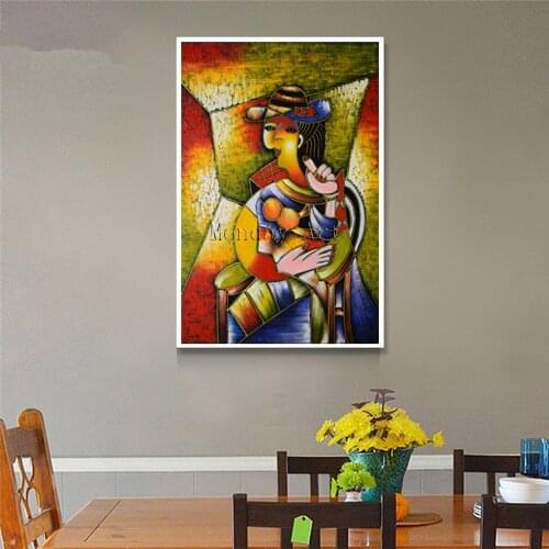 Professional aritist hand painted Picasso Abstract Canvas Painting Wall Pictures For Living Room Home Decoration oil painting