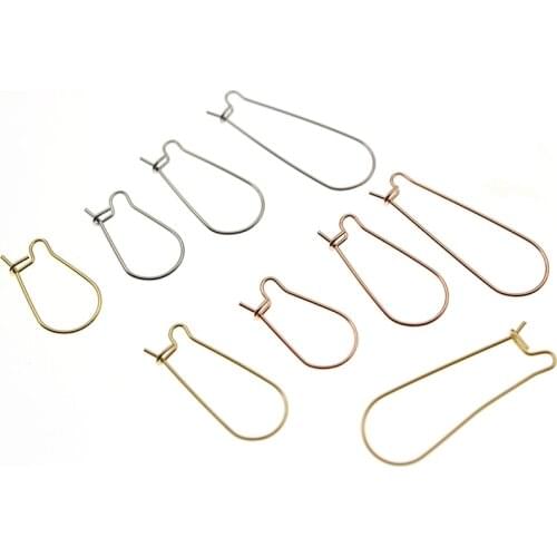 Stainless steel Earring Hooks hypoallergenic Earrings Big Circle Ear Wire Hoops Earrings Clasp for DIY Jewelry Making Supplies
