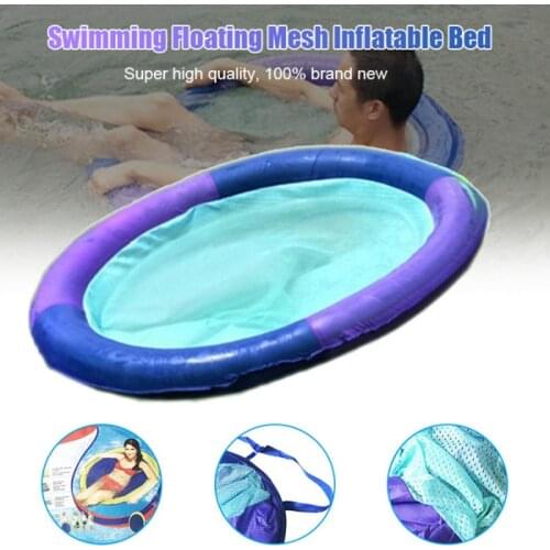 Swim Spring Float Mesh Water hammock recliner inflatable floating Bed Mesh Float for Pool Beach Lake Water Play Equipment