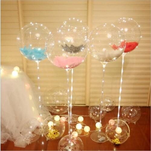 DIY Wedding Decoration Childrens Birthday Balloon Helium Balloon Bobo Feather Transparent PVC Balloon Party Anniversary
