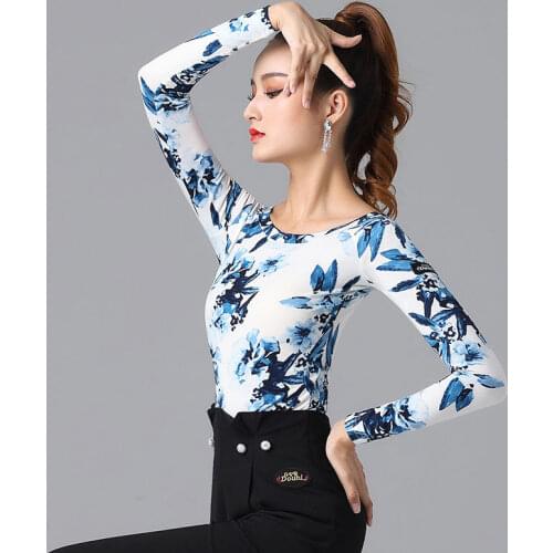 Woman long sleeve national standard Dance Top Latin dance clothing