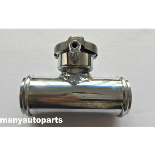 1.5" 38mm Aluminum Hose In Line Radiator Hose Filler Neck + Cap NEW