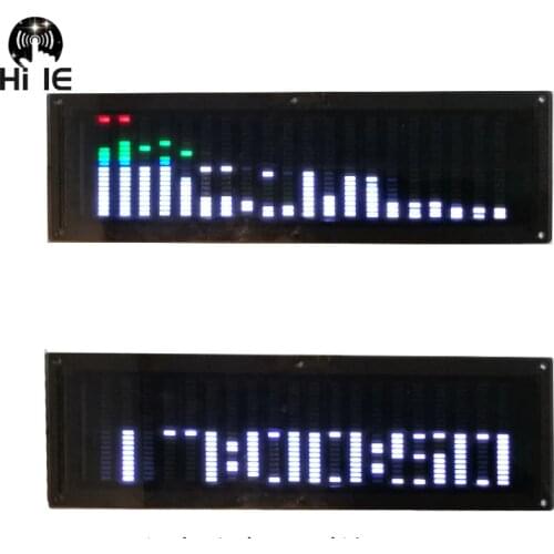 1PC 20 Segments LED Color screen Music Audio Spectrum Indicator Level Indicator VU Meter DIY Speaker Amplifier With Case