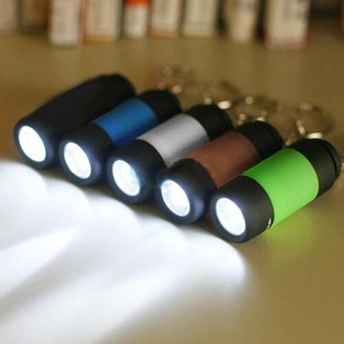1pcs Portable Super Mini Keychain Pocket Torch USB Rechargeable Light Flashlight Lamp 0.5W 25Lm Multicolor Mini-Torch