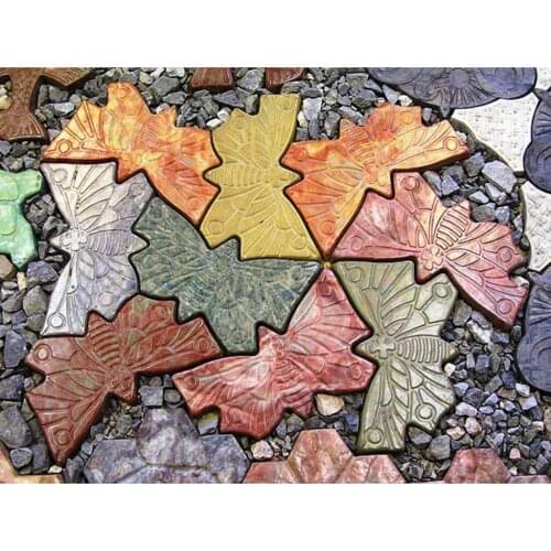 1 Piece Stepping Stone Butterfly Mold Concrete Cement Mould for garden path