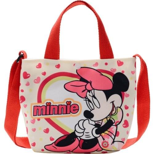 10Pcs/Lot Cartoon Cute Donald Duck Canvas Tote Bag Childrens Diagonal Small Backpack Mini Canvas Storage Bag Female Coin Purse