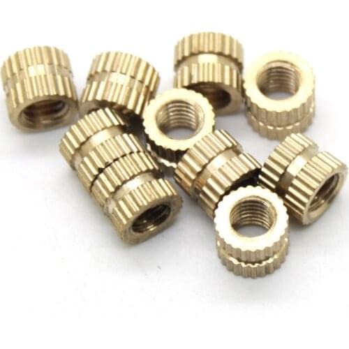 100pcs M2.5*3/4/5/6/8/10-3.6mm Injection nut copper insert knurled nut copper knurling tool