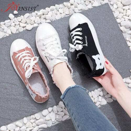 2019 Fashionable Canvas Shoes Comfortable Shoes With Flat Breathable School Students Sneakers Lace Up