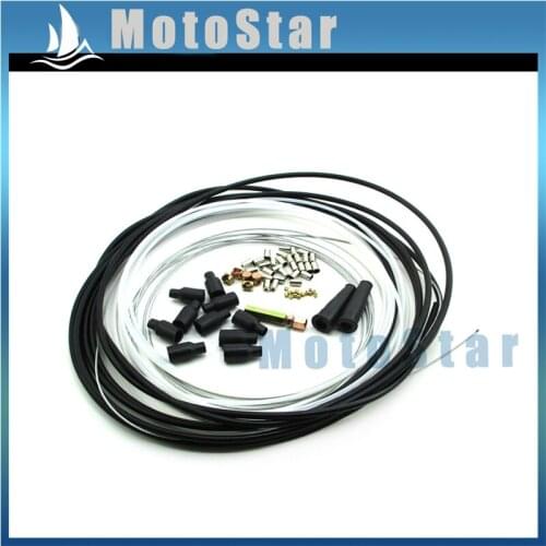 5 Metres Motorcycle Diy Throttle Cable Kit Nipples Ferrules For Dirt Pit Bike