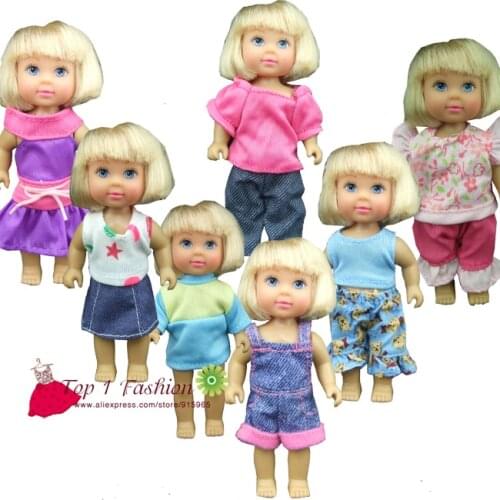 New arrvial 5pcs/set clothes suit and dress for mini kelly simba for mini barbie doll