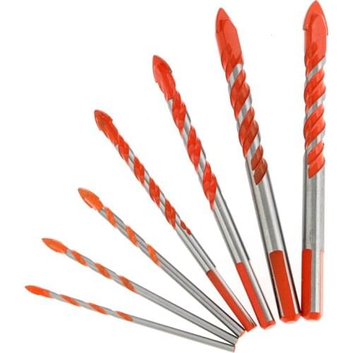 7PCS/Boxed 3mm-12mm Hard Alloy Drill Bit Set for Ceramic Wall Concrete Brick Glass Marble Hole Opener Drill Bit Hand Drill Kit