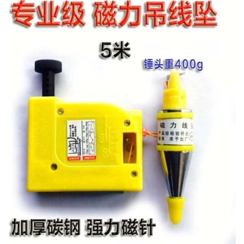 Automatic take-up of magnetic line of force, plumbing hammer, pendant, woodworking decoration measurement