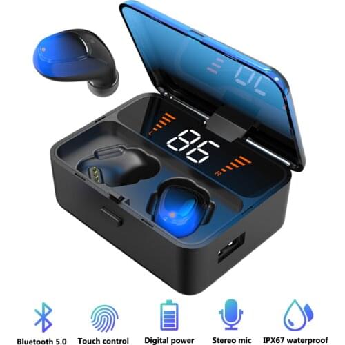Wireless Headphones Bluetooth 5.0 Earphones True Stereo Earbuds IPX67 Sports Headset With HD Mic For xiaomi samsung iphone